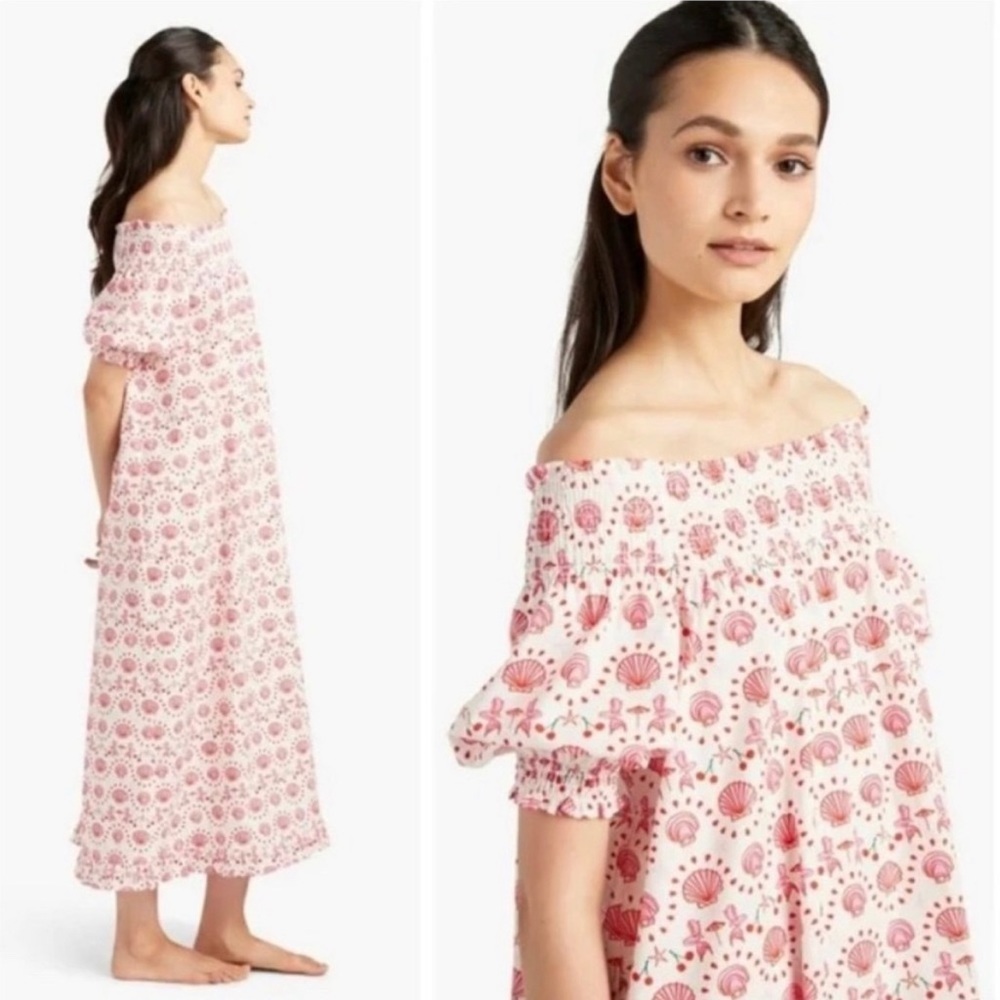 NEVER WORN - Hill House Caroline Nap Dress - Pink Mermaid Pattern - Size S
